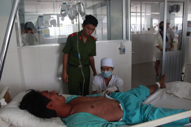 Nghi can Tài tại bệnh viện - Ảnh: TR.TÂN