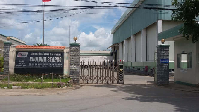 Công ty cổ phần thủy sản Cửu Long nơi phát hiện xả thải - Ảnh: ĐỨC THÀNH