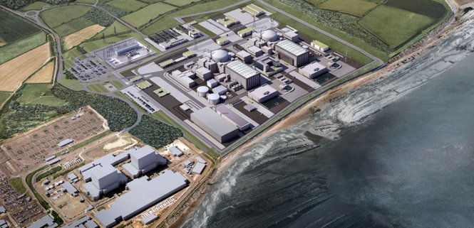 Toàn cảnh dự án nhà máy điện hạt nhân Hinkley Point - Ảnh: AFP