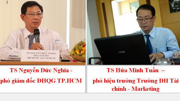 TS Nguyễn Đức Nghĩa, phó giám đốc ĐH Quốc gia TP.HCM, và ThS Hứa Minh Tuấn, phó hiệu trưởng Trường ĐH Tài chính - Marketing, sẽ tham gia tư vấn cho thí sinh lúc 8g ngày 1-8 tại http://tuvantructuyen.tuoitre.vn . Ảnh chụp màn hình trang giao lưu