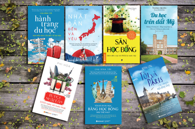 Bộ sách du học phát hành tại hội sách hè lần này - Ảnh: Alpha Books
