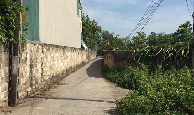 Khu vực giám đốc Trí bị bắn chết khi vừa từ trong chùa ra - Ảnh: N. QUANG