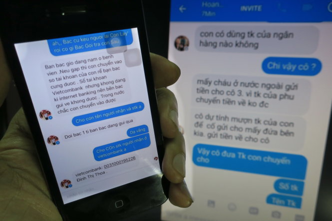 Kẻ lừa đảo đang lôi kéo người có thẻ tín dụng ở ngân hàng để chiếm đoạt tài sản - Ảnh: T.T.D.
