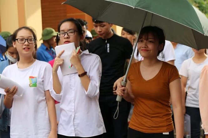 Thí sinh dự kỳ thi THPT quốc gia 2016 - Ảnh: Hoài Nam