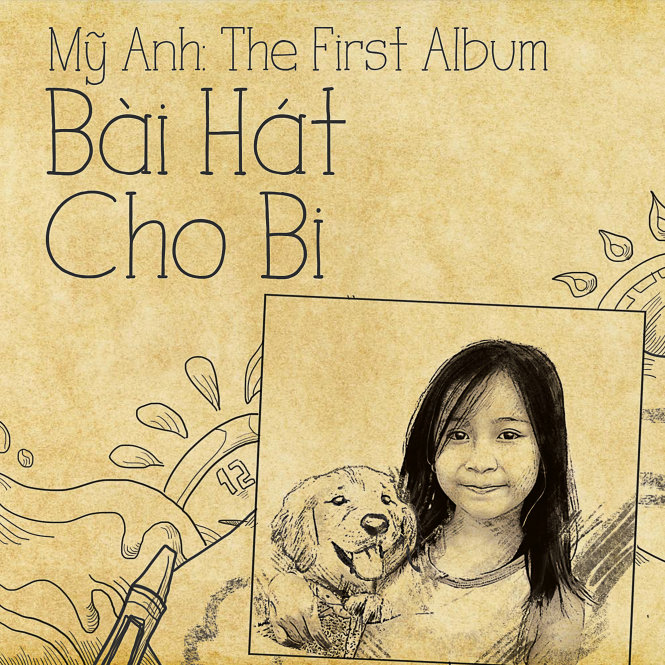 Mỹ Anh và người bạn nhỏ tên Bi trên bìa CD The first album mới phát hành - Ảnh NVCC