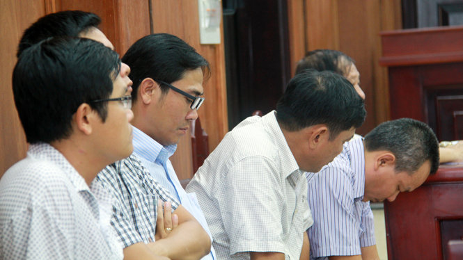 Các bị cáo nguyên là công an tại phiên tòa phúc thẩm