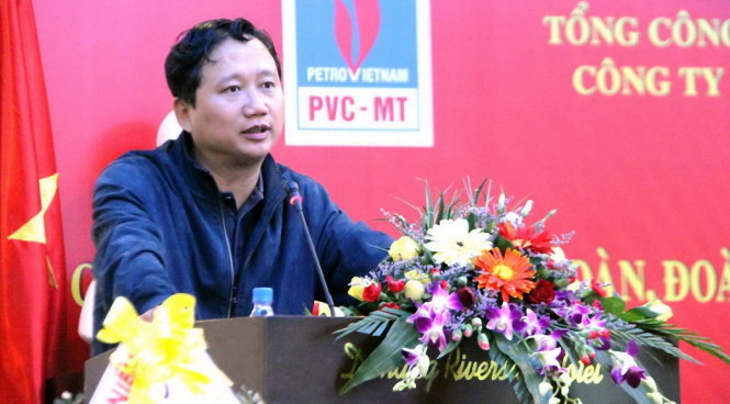 Ông Trịnh Xuân Thanh thời kỳ làm bí thư đảng ủy, chủ tịch HĐQT Tổng công ty cổ phần Xây lắp dầu khí Việt Nam (PVC) - Ảnh tư liệu Tuổi Trẻ