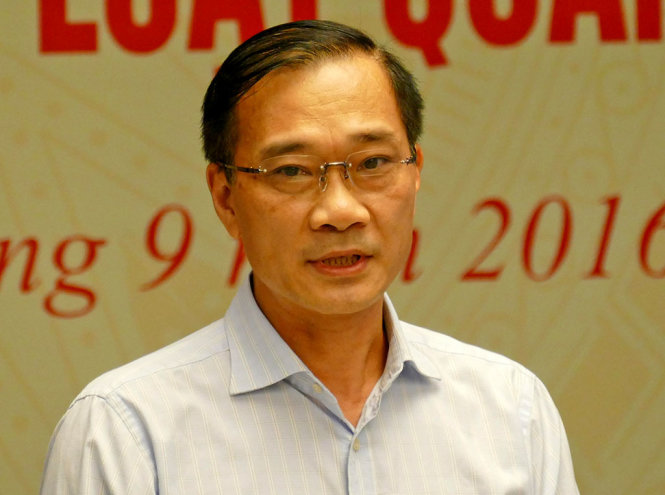 “Đường sắt từ thời Pháp để lại, chúng ta không làm thêm được km nào mà còn giảm đi” - Chủ nhiệm Ủy ban Kinh tế Vũ Hồng Thanh nói - Ảnh: L.K