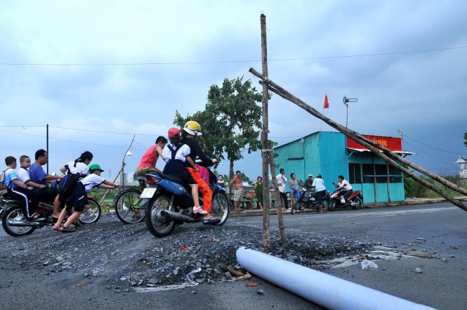Dự án dự kiến được san lấp bằng đường ống trên - Ảnh: A.L