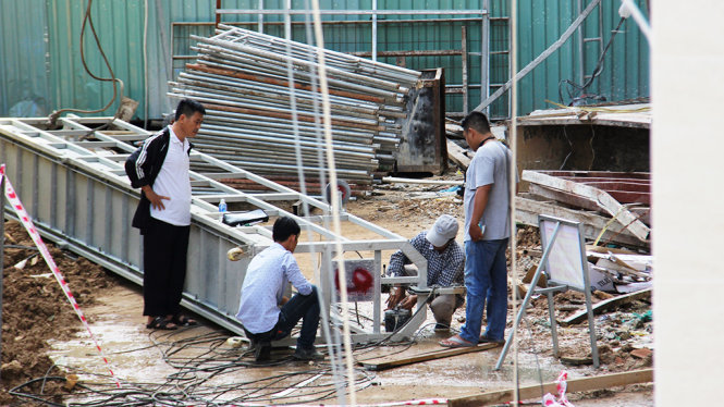 Hiện trường nơi xảy ra vụ việc - Ảnh: LÊ PHAN