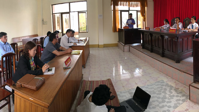 Quang cảnh phiên tòa phúc thẩm ngày 19-9 - Ảnh: N.Triều