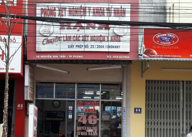 Trung tâm xét nghiệm y khoa tư nhân, nơi bà Hạnh làm chủ