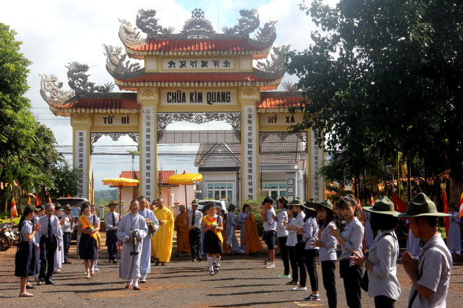 Chùa Kim Quang - một hình ảnh của Huế ở xã kinh tế mới Phú Xuân, huyện Krông Năng (Đắk Lắk) - Ảnh: TRẦN CHI