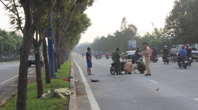 Hiện trường vụ tai nạn - Ảnh: T.L