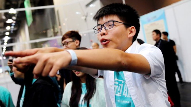 Thủ lĩnh sinh viên Hong Kong Hoàng Chi Phong - Ảnh: REUTERS
