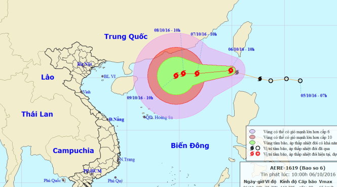 Sơ đồ dự báo bão số 6