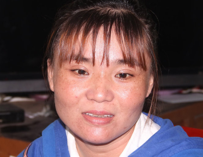 Trần Thị Mái Em, 35 tuổi, ngụ xã Kiến Thành, Chợ Mới(An Giang) khai nhận mình từng thực hiện nhiều vụ dùng thuốc gây mê cướp tài sản tương tự trên địa bàn tỉnh khác - Ảnh: ĐỨC VỊNH