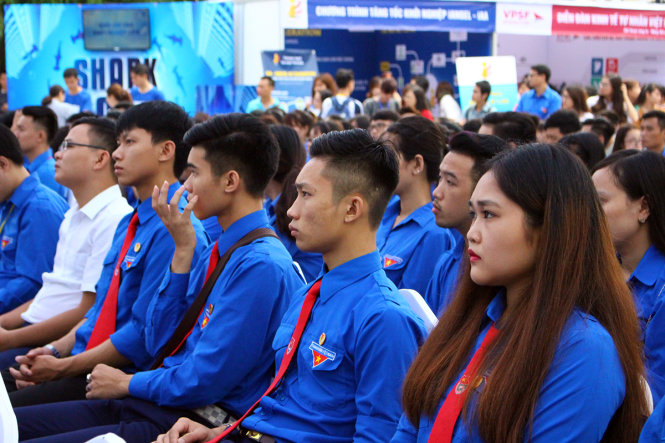Thanh niên, sinh viên hưởng ứng cuộc thi Sáng tạo khởi nghiệp sinh viên - Ảnh: HÀ THANH