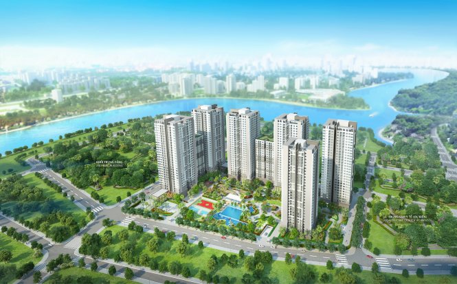 Hệ thống hạ tầng giao thông hoàn thiện sẽ tạo đòn bẩy giúp BĐS khu Nam gia tăng giá trị cao - Ảnh phối cảnh dự án Saigon South Residences.