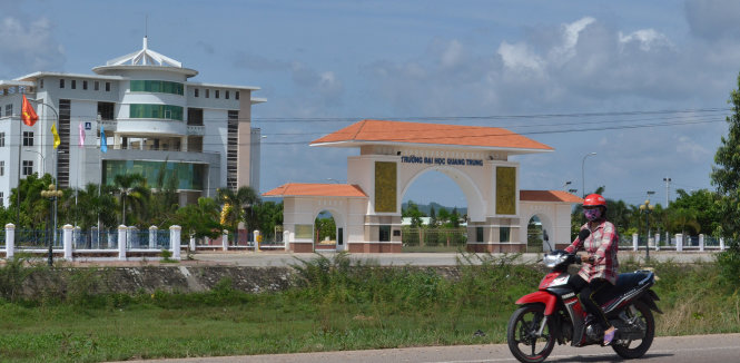 Trường ĐH Quang Trung, TP Quy Nhơn, tỉnh Bình Định - Ảnh: DUY THANH