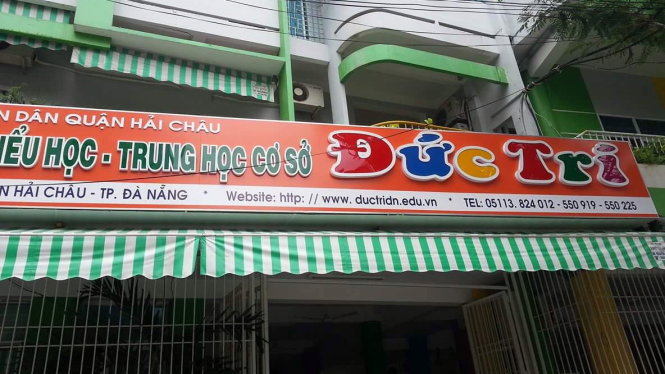 Trường Đức Trí - nơi xảy ra vụ việc phụ huynh vào trường tát cô giáo - Ảnh: CTV