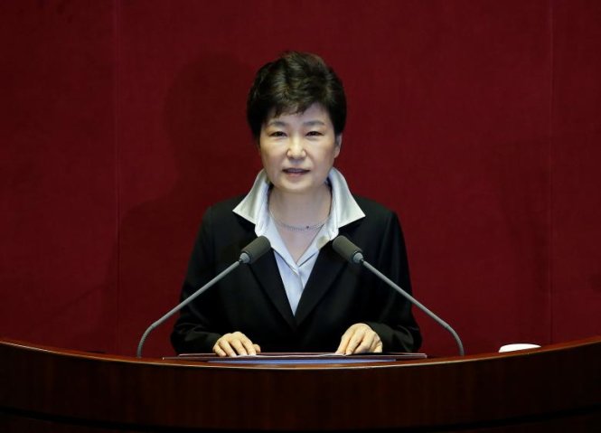 Tổng thống Hàn Quốc Park Geun-hye - Ảnh: Reuters