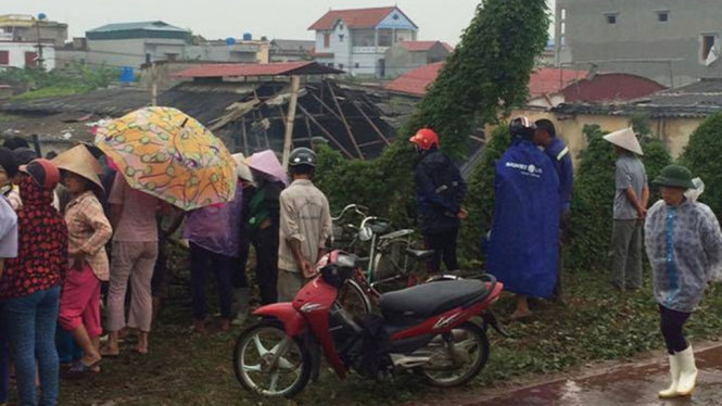 Hiện trường vụ tai nạn lao động khiến nhiều người thương vong - Ảnh: CTV