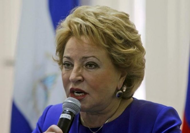 Chủ tịch Hội đồng liên bang Nga, tức thượng viện Nga, bà Valentina Matviyenko - Ảnh: Reuters