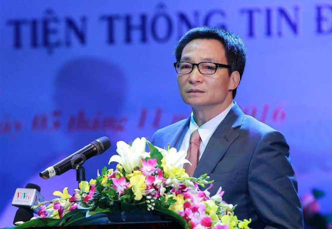 Phó Thủ tướng Vũ Đức Đam phát biểu tại hội nghị - Ảnh: HÀ PHƯƠNG