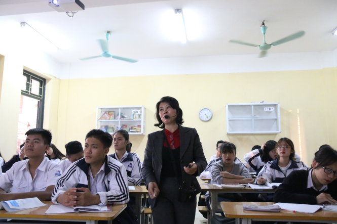 Một tiết học lịch sử tại Trường THPT Đinh Tiên Hoàng (Hà Nội) - Ảnh: Hoài Nam