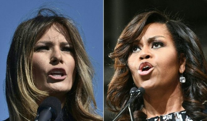 Bà Melania Trump đã có cuộc gặp với đệ nhất phu nhân Michelle Obama tại Nhà Trắng - Ảnh: AFP
