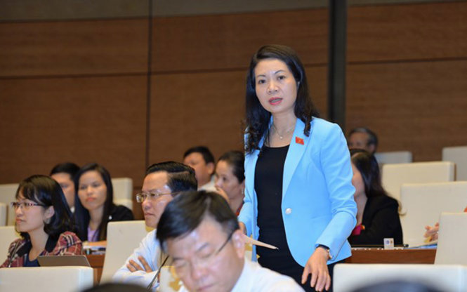 Đại biểu Mai Thị Phương Hoa cho rằng nhà nước đã gây oan sai cho dân thì phải xin lỗi thực tâm, cầu thị - Ảnh: Cổng TTQH