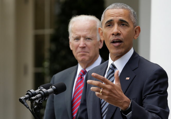 Ông Obama phát biểu tại Nhà Trắng sau khi biết tên người kế nhiệm mình - Ảnh: Reuters