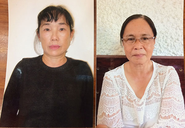 Đối tượng lừa đảo Lê Minh Tiến (trái) cùng đồng bọn Trần Ngọc Cẩm - Ảnh: LÊ DÂN