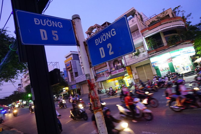 Đường D5 giao với đường D2, Q. Bình Thạnh, TP.HCM - Ảnh: QUANG ĐỊNH