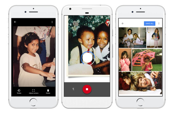 PhotoScan hiện có trên kho ứng dụng trực tuyến của Android lẫn iOS và hoàn toàn miễn phí. - Nguồn: Google