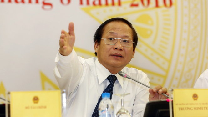 Bộ trưởng Bộ Thông tin truyền thông Trương Minh Tuấn - Ảnh: V.DŨNG