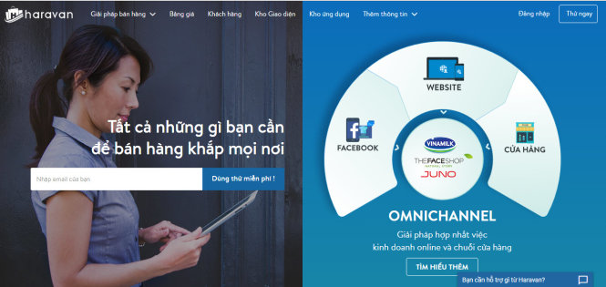 Dự án khởi nghiệp Haravan. - Ảnh: Haravan
