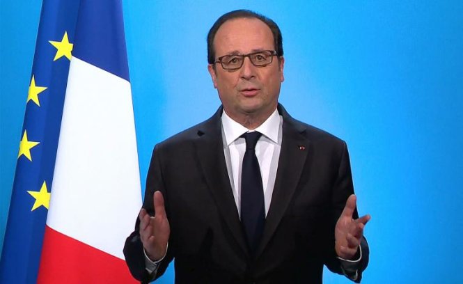 Theo báo New York Times, trong bài phát biểu phát trên truyền hình từ điện Élysée, ông Holland cho biết, ông