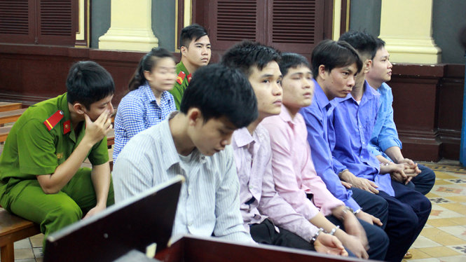 Các bị cáo tại tòa