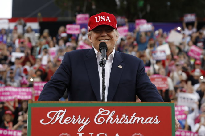 U.S. President-elect Donald Trump speaks during a USA Thank You Tour event in Mobile, Alabama, U.S., December 17