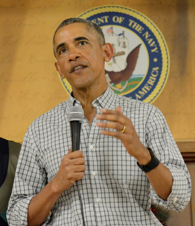 Tổng thống Barack Obama tin rằng nếu được tranh cử nhiệm kỳ thứ 3, ông sẽ đánh bại ông Trump - Ảnh: Reuters