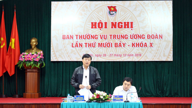 Anh Lê Quốc Phong - Bí thư thứ nhất Trung ương Đoàn TNCS Hồ Chí Minh - Ảnh - HÀ THANH