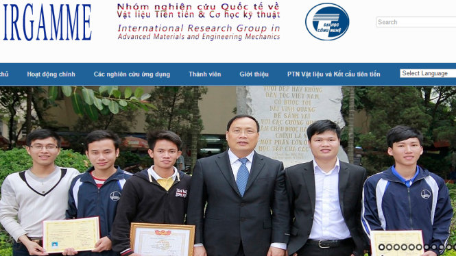 Ảnh chụp màn hình trang http://irgamme.uet.vnu.edu.vn/