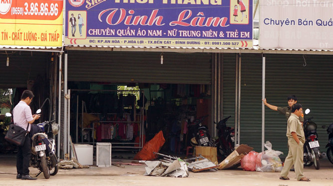 Hiện trường khu vực xảy ra vụ phóng hoả - Ảnh: B.SƠN