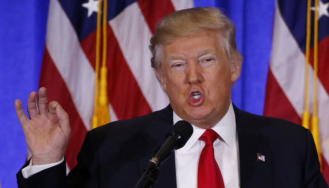 Tổng thống đắc cử Donald Trump - Ảnh: Reuters