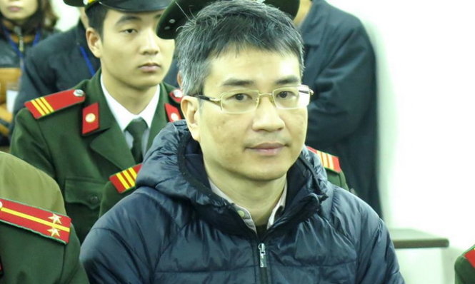 Bị cáo Giang Kim Đạt tại phiên toà - Ảnh: Thân Hoàng