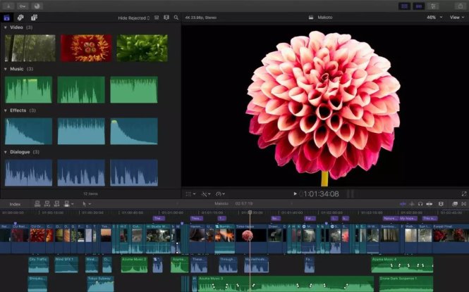 Ảnh chụp lại từ màn hình giao diện ứng dụng Final Cut Pro - Ảnh: Arstechnica
