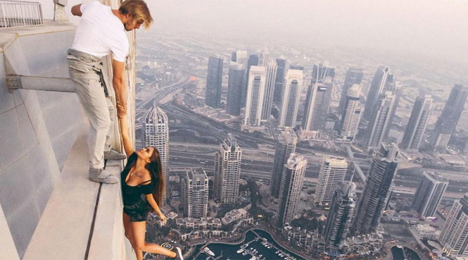 Tấm hình khiến người mẫu Viktoria Odintsova bị chỉ trích - Ảnh: Instagram