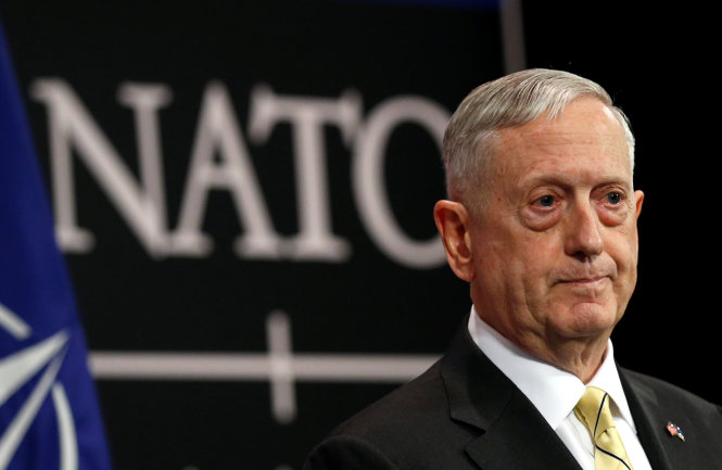Bộ trưởng quốc phòng Mỹ James Mattis - Ảnh: Reuters